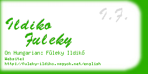 ildiko fuleky business card