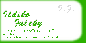 ildiko fuleky business card